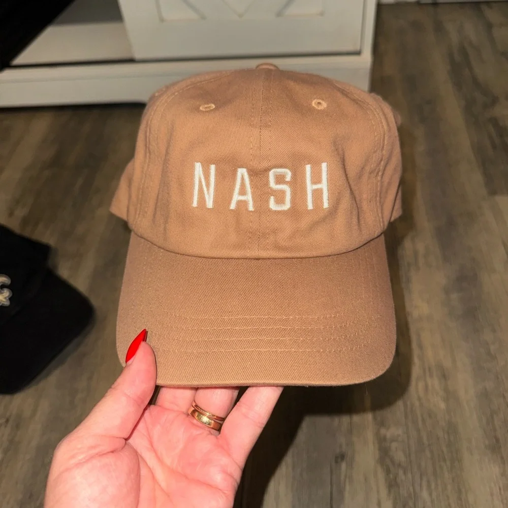 NASH Embroidered Baseball Cap - Tan
